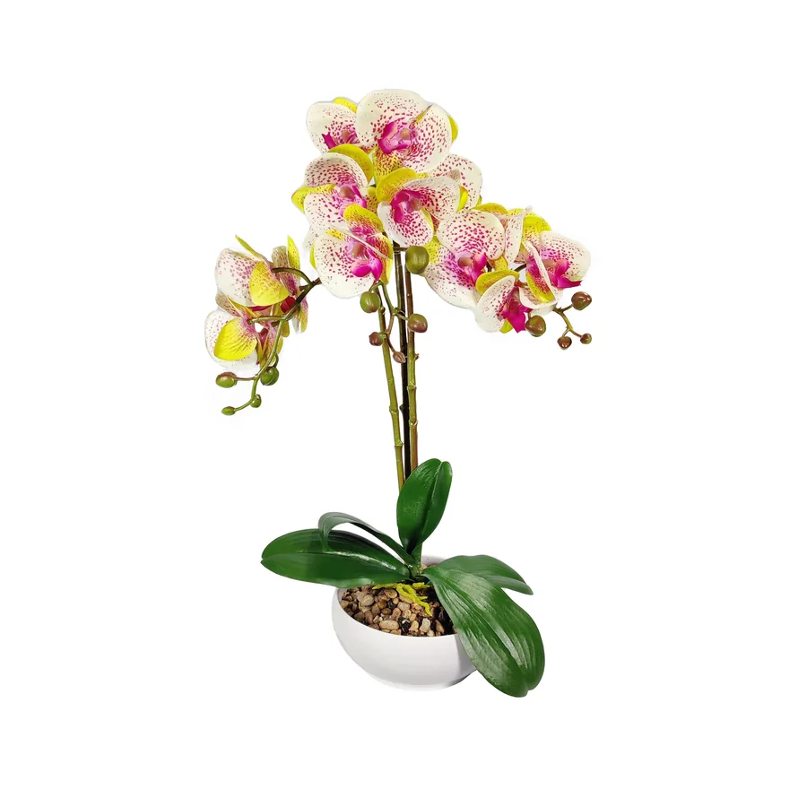 Artificial Phalaenopsis In Pot - White/Pink — catalogue product